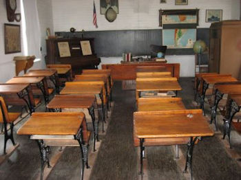 Photo of inside the schoolhouse